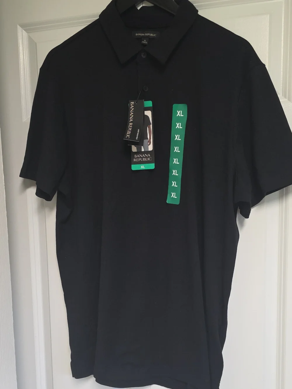 Banana Republic Men’s Black Luxe Touch Polo Shirt Size XL New